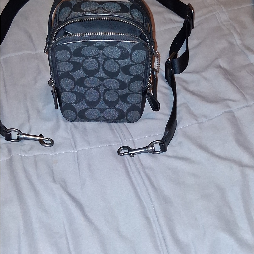 Men's Black and Gray coach Crossbody Bag - Picture 2 of 8
